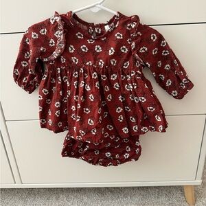 Rylee + Cru Red Floral Kids Dress